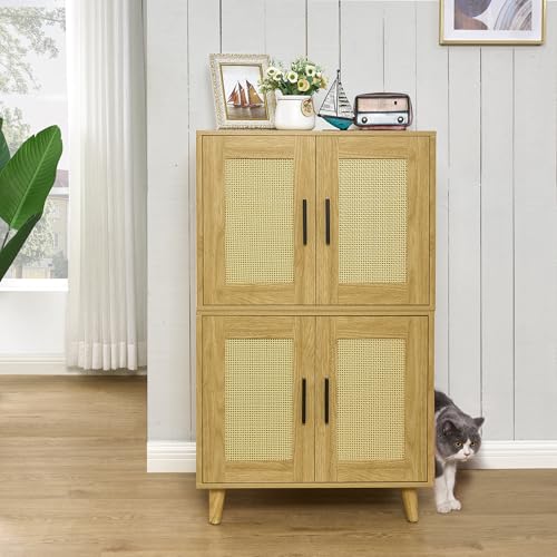 image for BEWISHOME Cat Litter Box Enclosure for 2 Cats, Hidden Litter Box Furni