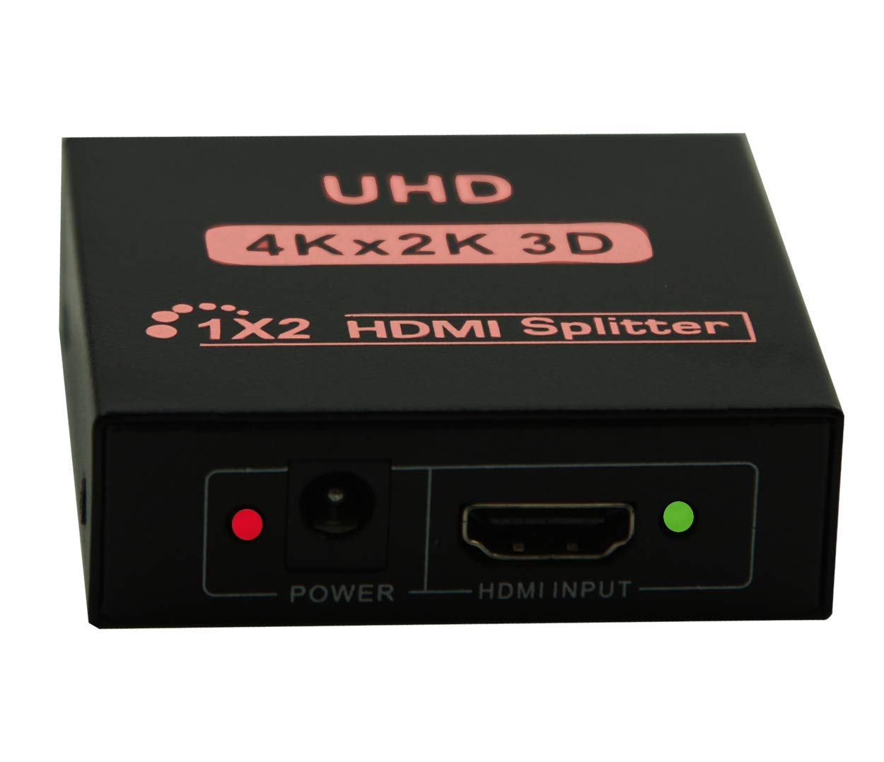 InstallerCCTV HDMI Audio Video Splitter 1 in 2 out, 4K Ultra HD Resolution, Powered HDMI Splitter for Dual Duplicate Monitors Ver 1.4 Certified for Full HD 1080P High Resolution & 3D Support