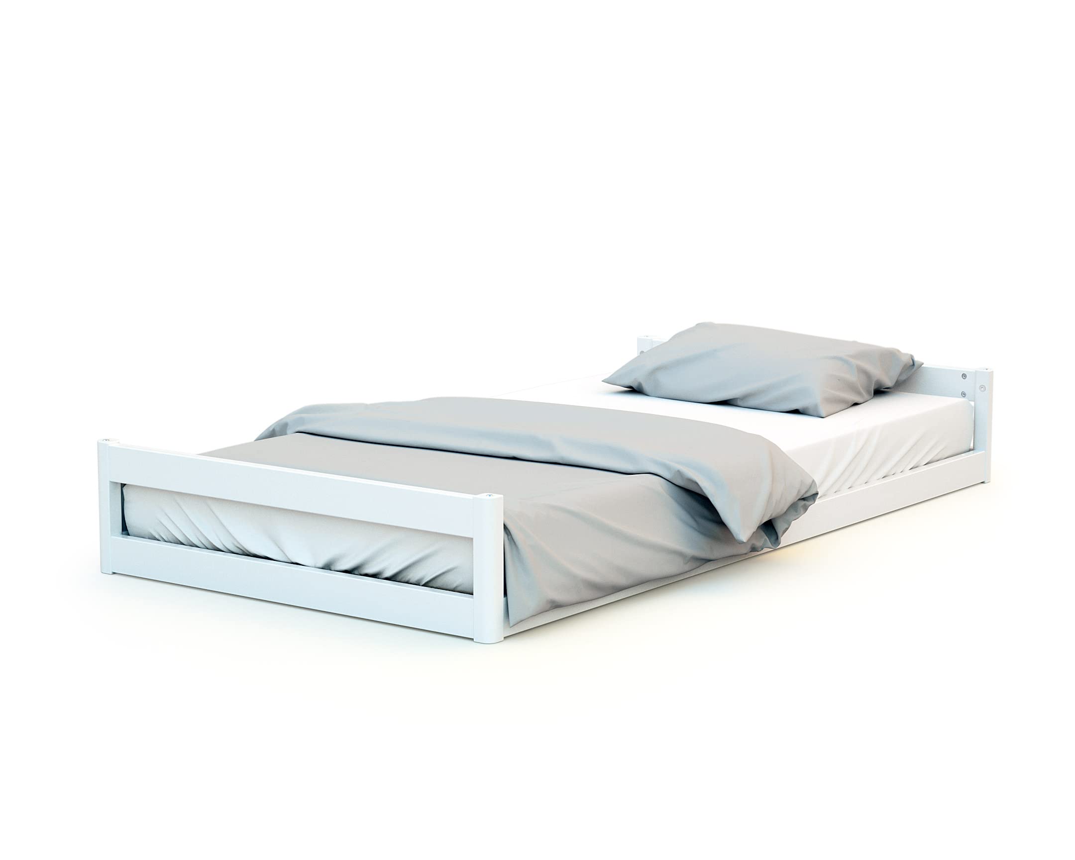 AT4 - Cuna bebé evolutiva KASA madera - Blanco - 70 x 140-146 x 74.50 x 83 cm