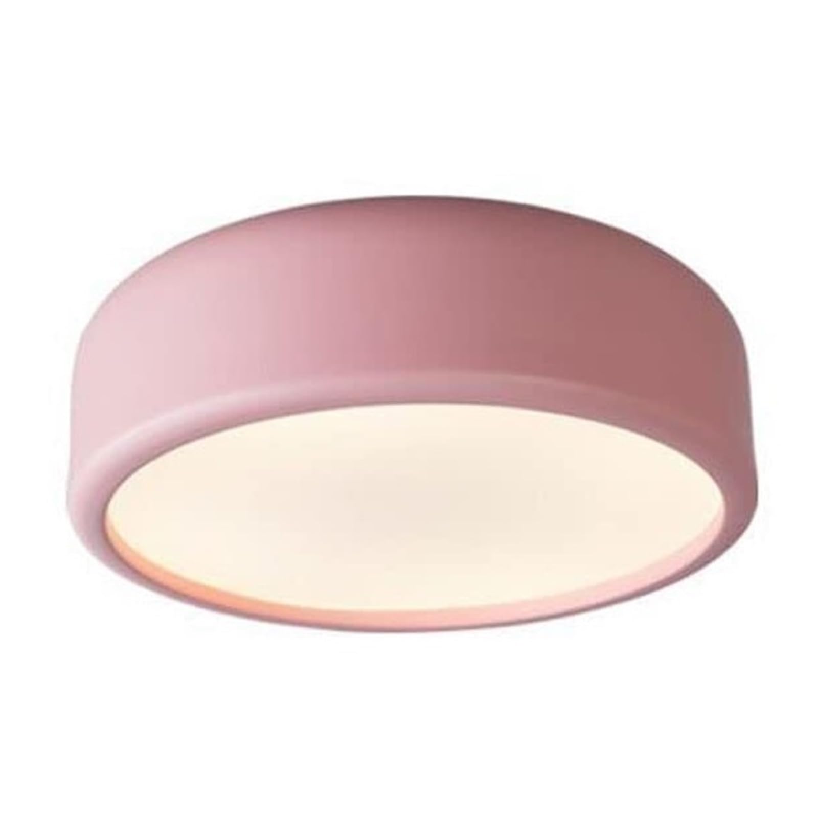 KHUKHU Simple Round Ceiling Lamp, E27 Flat Modern Ceiling Light, Acrylic Lamp Shade, Decoration Light Fixtures for Corridor Stairwell Cloakroom Office(A,35cm)