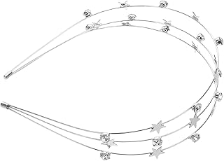 BIUDECO Durable Multi Layer Metal Star Headband with Sparkling Rhinestone Decorations Lightweight Non Slip Hairband for Wo...