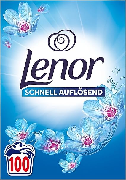LENOR Detergente en polvo fresco de abril 100 lavados