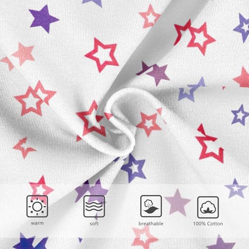 ODAWA Red Blue Stars White Tag Free Cotton Toddler Underwear, Toddler Underwear 2T3