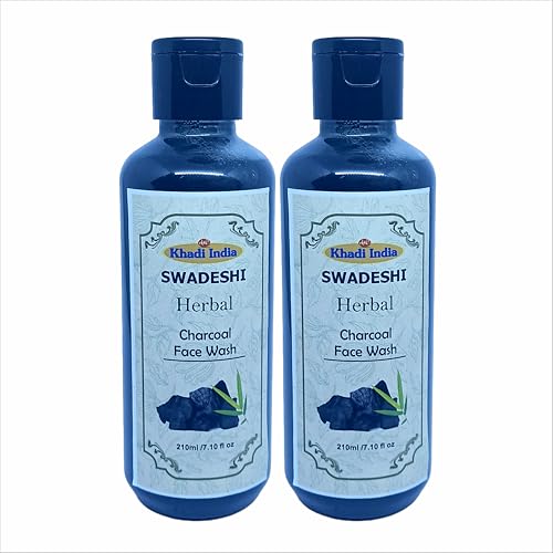 Image of Khadi Natural 100% Herbal Charcoal Face Wash - Deep Cleansing & Oil Control, Detox Formula for Clear Skin, Sulfate & Paraben Free - 420ml