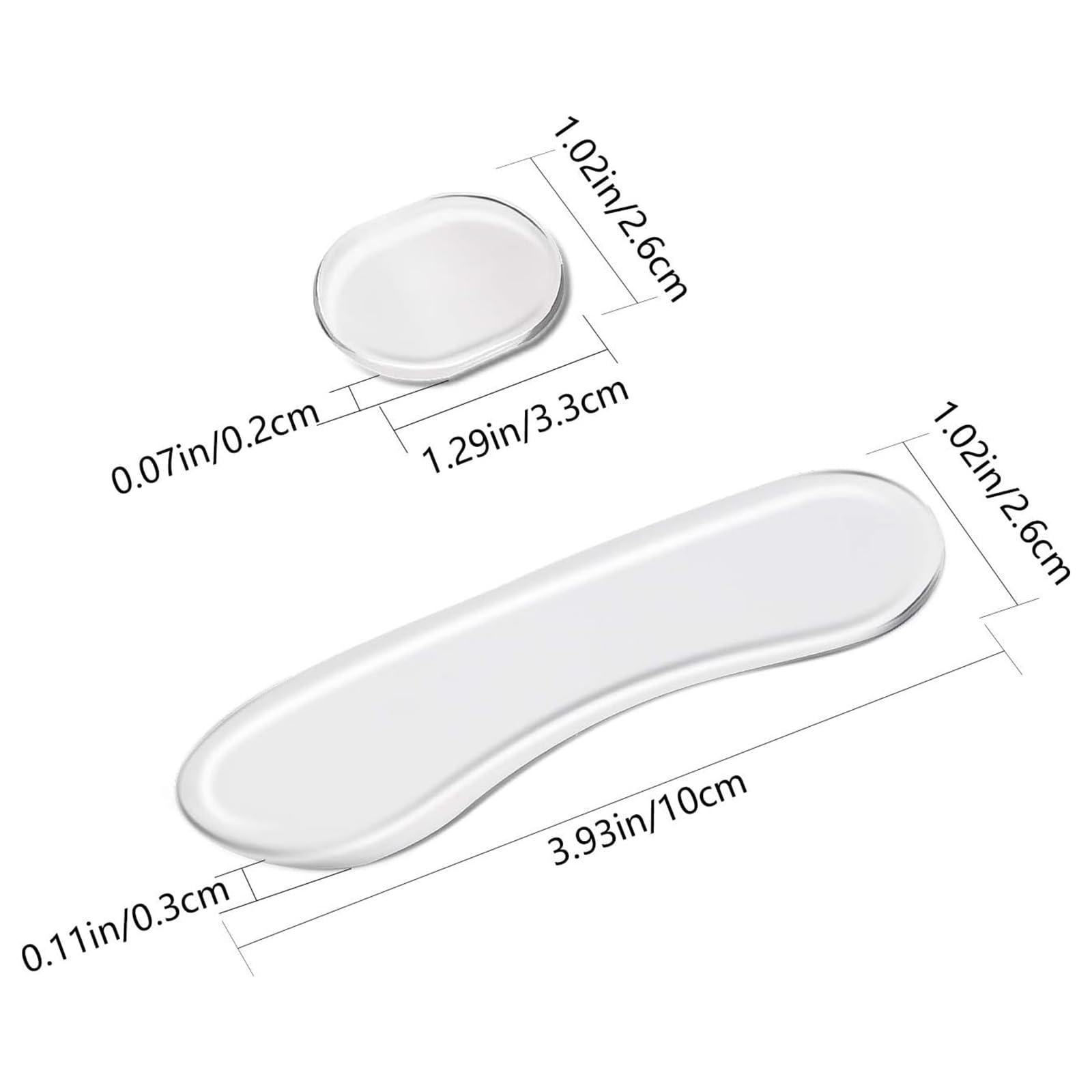 26 Stück Trommeldämpfer Gelpads Silikon Trommeldämpfer Dämpfungsgelpads Weiche, transparente ovale und Lange Trommeldämpferpads