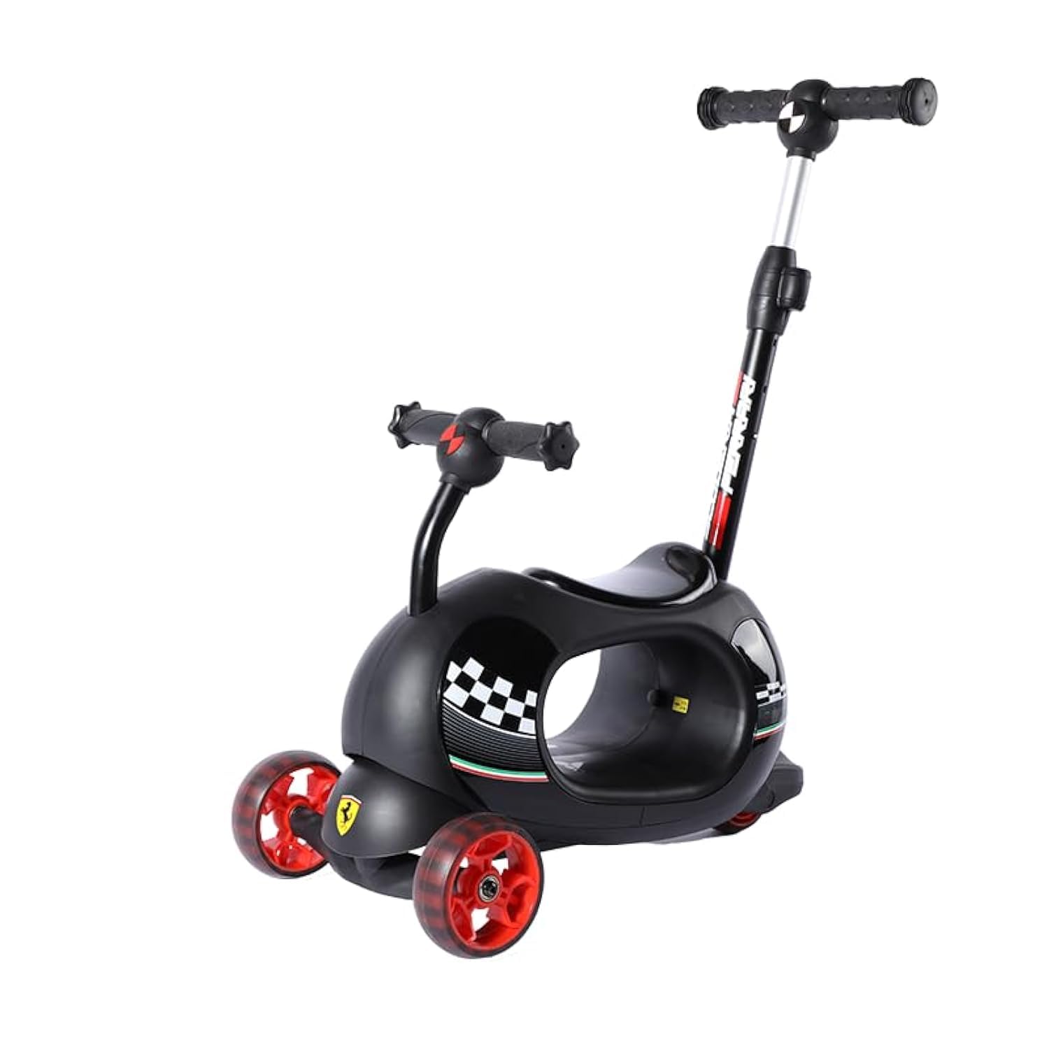 Dakott 4-in-1 Ferrari Scooter is Perfect for Kids of Different Ages. You do not Have to Buy Separate Scooters for All of The Kids.