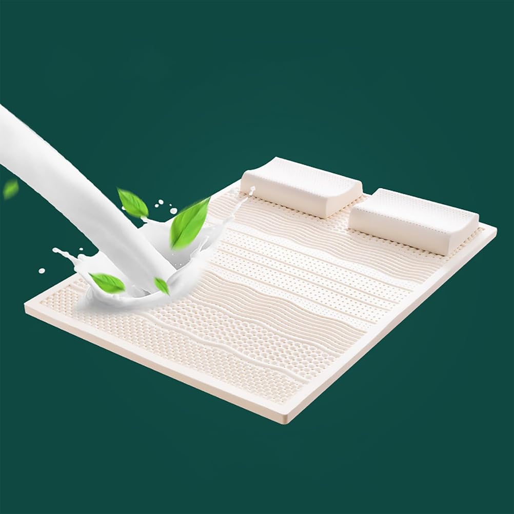 TFDRSEXVD Materac lateksowy – organiczny lateks wykonany w 100% z organicznej pianki lateksowej – trwały, chłodzący i oddychający – organiczny materac lateksowy,10 cm,140x200cm(55x79in)