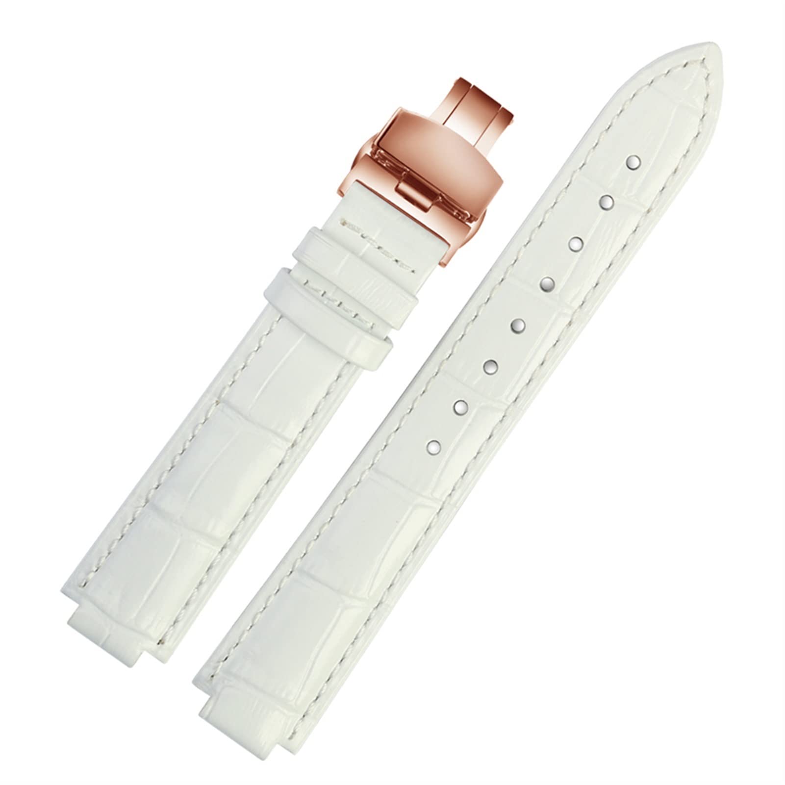 Bracelet homme femme en cuir véritable convexe 18 x 11 mm pour montre tendance