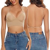 seagallery Sujetadores de espalda baja para mujeres con realce
