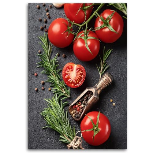 Lienzo de cocina moderno con motivos culinarios, lámina decorativa de 40x60 cm