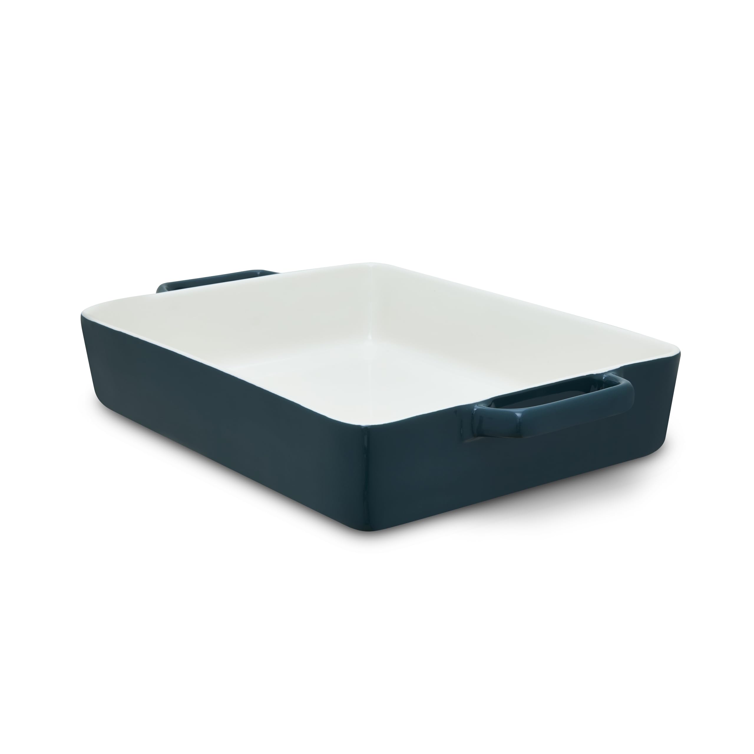 Tower Unisex Navy Nattura 38Cm Rectangular Baking Dish, Made From Strong Stoneware, Smooth Glaze Interior, Easy Grip Handles, Dishwasher Safe, Agave In Size 1 Pack