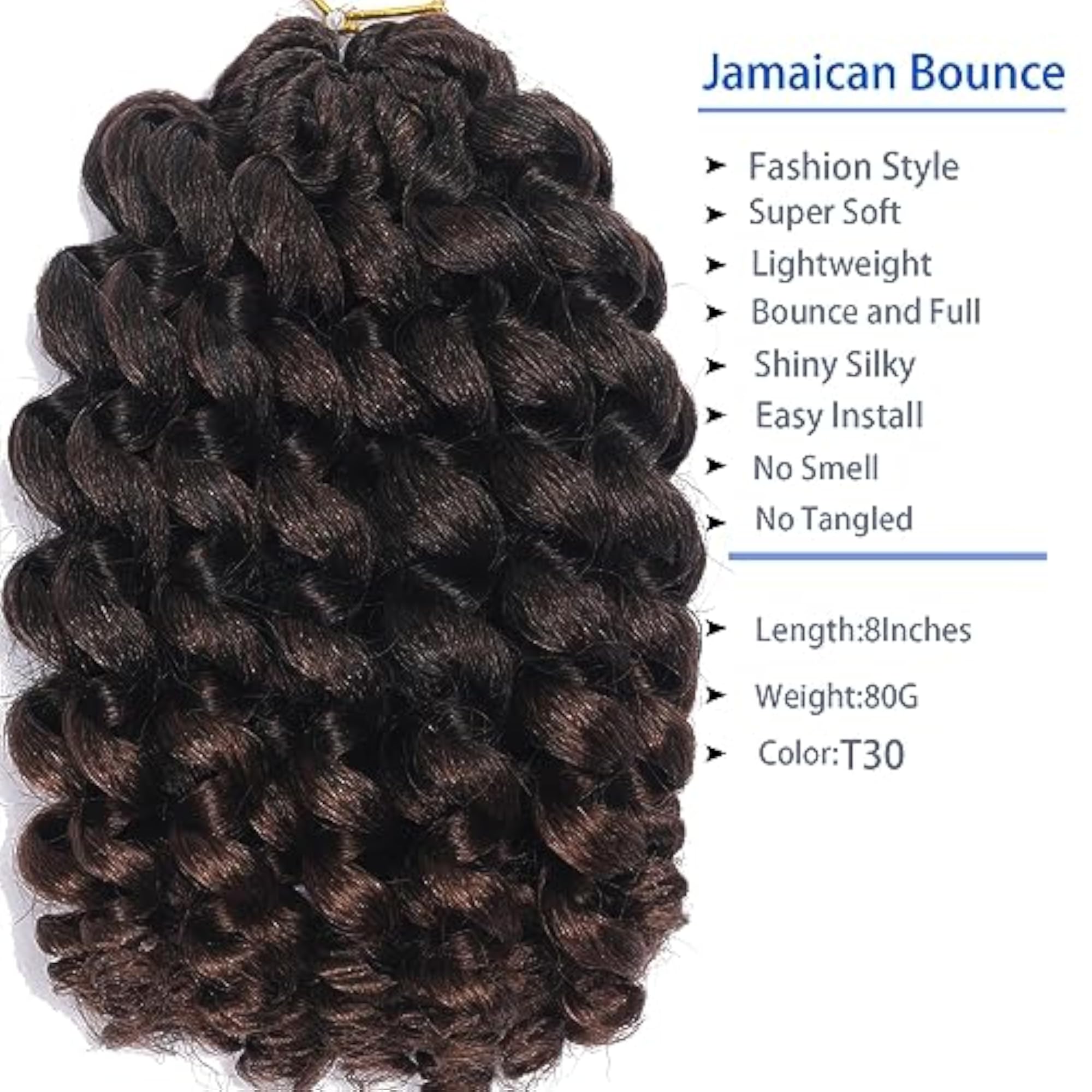 3 Packs 2X Ringlet Wand Curl Jamaican Bounce Synthetic Hair Extensions