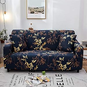 Coussin De Canapé Tout-Puissant D’Impression À Carreaux En Polyester, Le Canapé En Forme De L A Besoin De 2 Housses De Canapé, Housses De Canapé Antidérapantes Pour Restaurants 1 seater (90-140 cm)