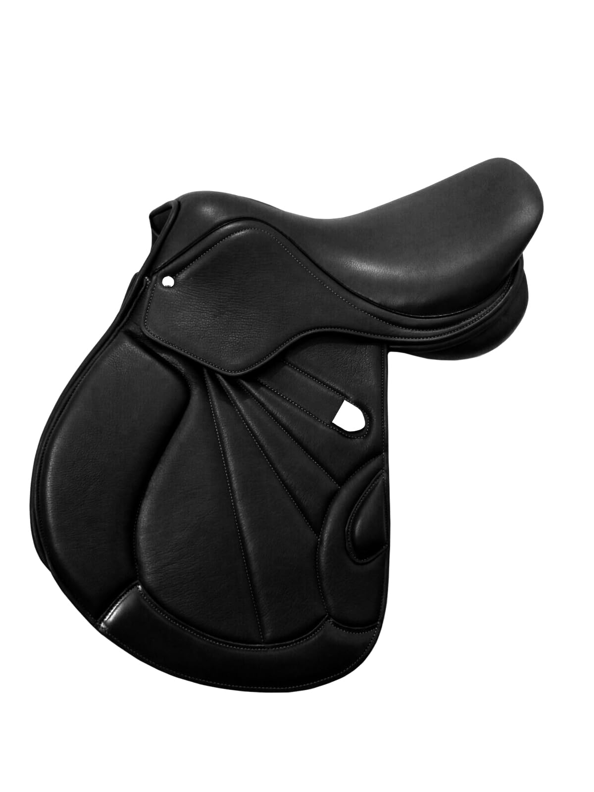 Close Contact ST-010 - Set di sellino da equitazione in pelle inglese da 35,6 cm a 45,7 cm, colore: Nero