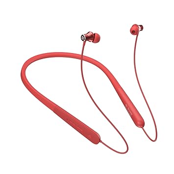 Portronics Harmonics X1 in Ear Wireless Bluetooth 5.0 Sports Headset with Superior Audio, 15 Hrs Playtime, in-Built Mic, Magnetic Earbuds, Type C Charging(Red)