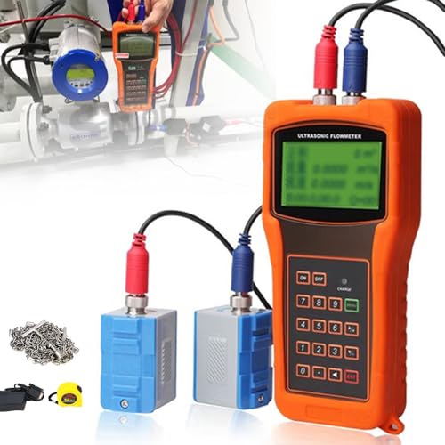 Caudalímetro ultrasónico de Abrazadera - Caudalímetro Digital portátil para tuberías DN15-6000 mm - Sensores TS-2/TM-1/TL-1 para Cobre, PVC, Agua de mar, Alcohol y Aguas resid（Dn6000）