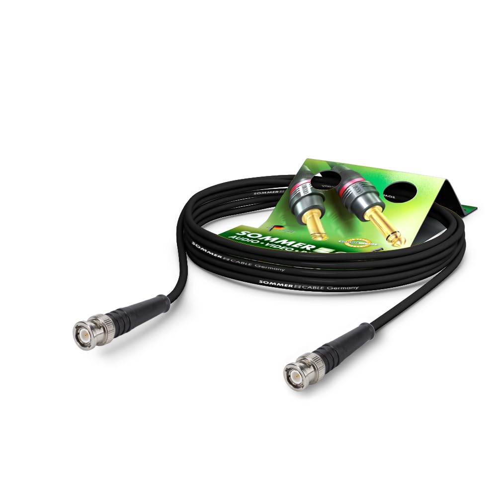 SommerCable HF-Kabel RG-Classic 50 Ohm RG58/ Cu Low Loss, BNC/BNC Hicon, Schwarz (20m)