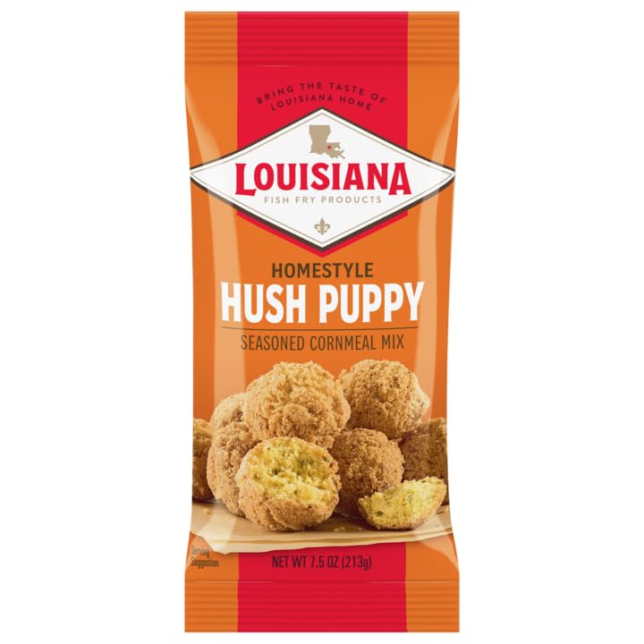 Louisiana Fish Fry Hush Puppy Mix, 7.5 Ounces, Pack of 4