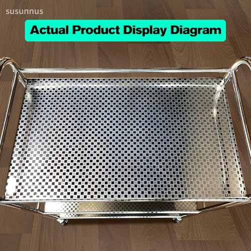 Image of susunnus Stainless Steel Cart,Movable,3 Tier,for Kitchen,Living Room