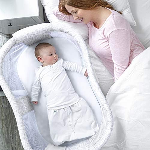 HALO® Sleep BassiNest® Fitted Sheet, 100% Cotton Fitted Sheet for HALO® Bedside Cot Mattress, Hourglass Envelope Design, White