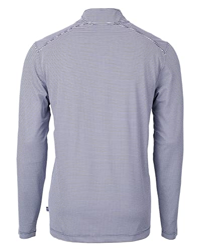 Cutter & Buck Virtue Eco Pique Micro Stripe Recycled Mens Big & Tall Quarter Zip2