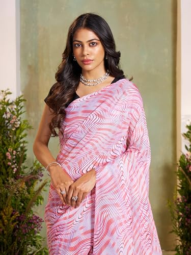 Image of Garden Vareli Art Silk Abstract Printed Saree