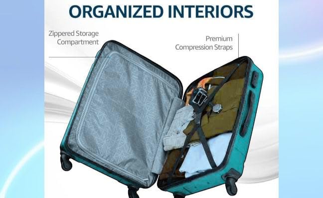 Image of Safari Lancer Large Size 28 Inch Trolley Bag for Travel with 5 Years Warranty - Sky Blue