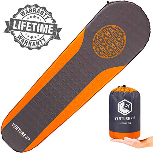 VENTURE 4TH Sleeping Pad for Camping - No Pump or Lung Power Required