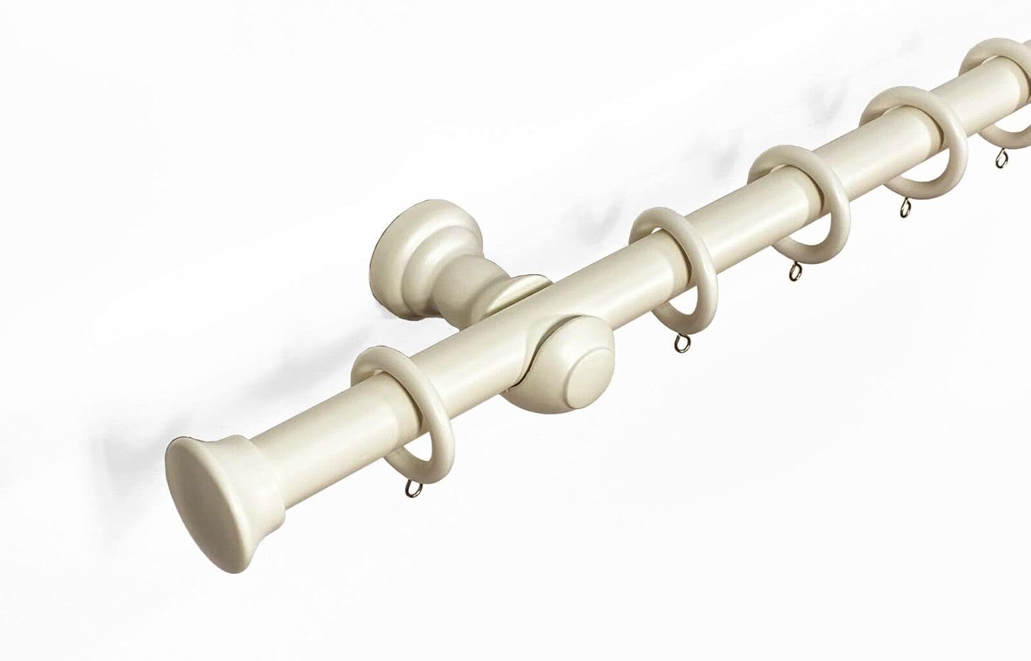 Kestral Chalk (Stopper) Stopper Finial 28 Mm Wooden Curtain Poles Fixed Length Multi Finials Curtain Pole Wooden Beautiful Design, Chalk Stopper 300 Cm