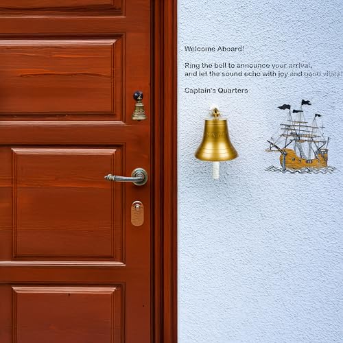Timbre decorativo de latón envejecido y aluminio náutico 8