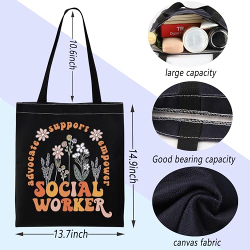 Bolsa tote de agradecimiento para trabajadores sociales ENSIANTH - Regalo para graduados en Trabajo Social, apoyo a voluntarios, empoderamiento de defensores miniatura 3