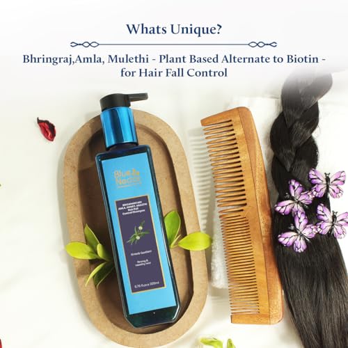 Blue Nectar Hair Fall Control and Healthy Scalp Hair Cleanser Shampoo for dry dull & damaged hair with Amla, Honey & Mulethi, Suitable for Colored Hair (200 ml) - Image 3
