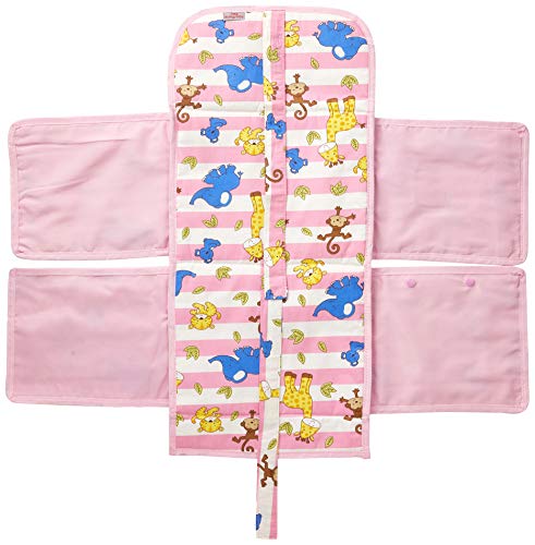 Alan Pierre Baby Safari Listra Trocador Portátil com Porta Fraldas, Rosa, 65 x 47 cm