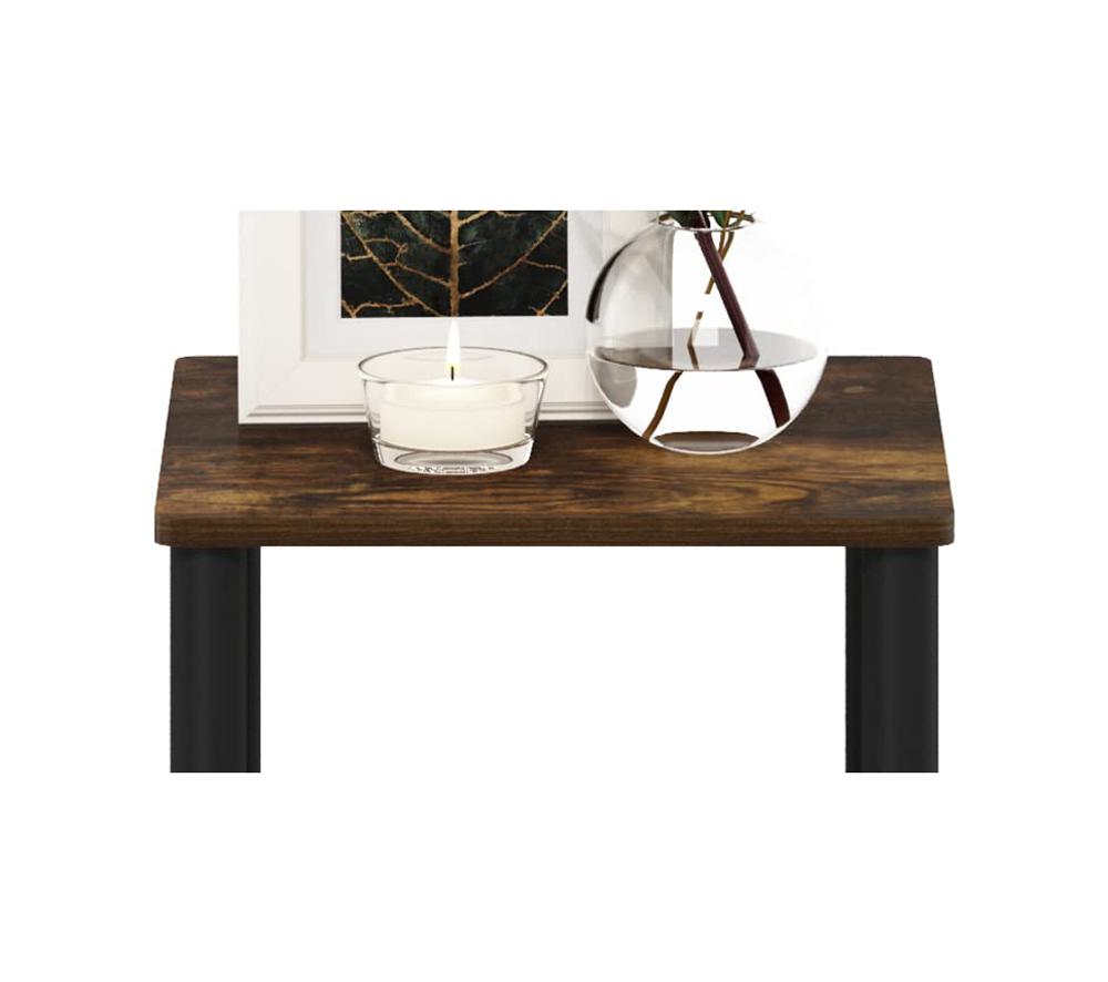 Amazon.com: Furinno TURN-N-TUBE Side Table, 2-Tier Modern Square