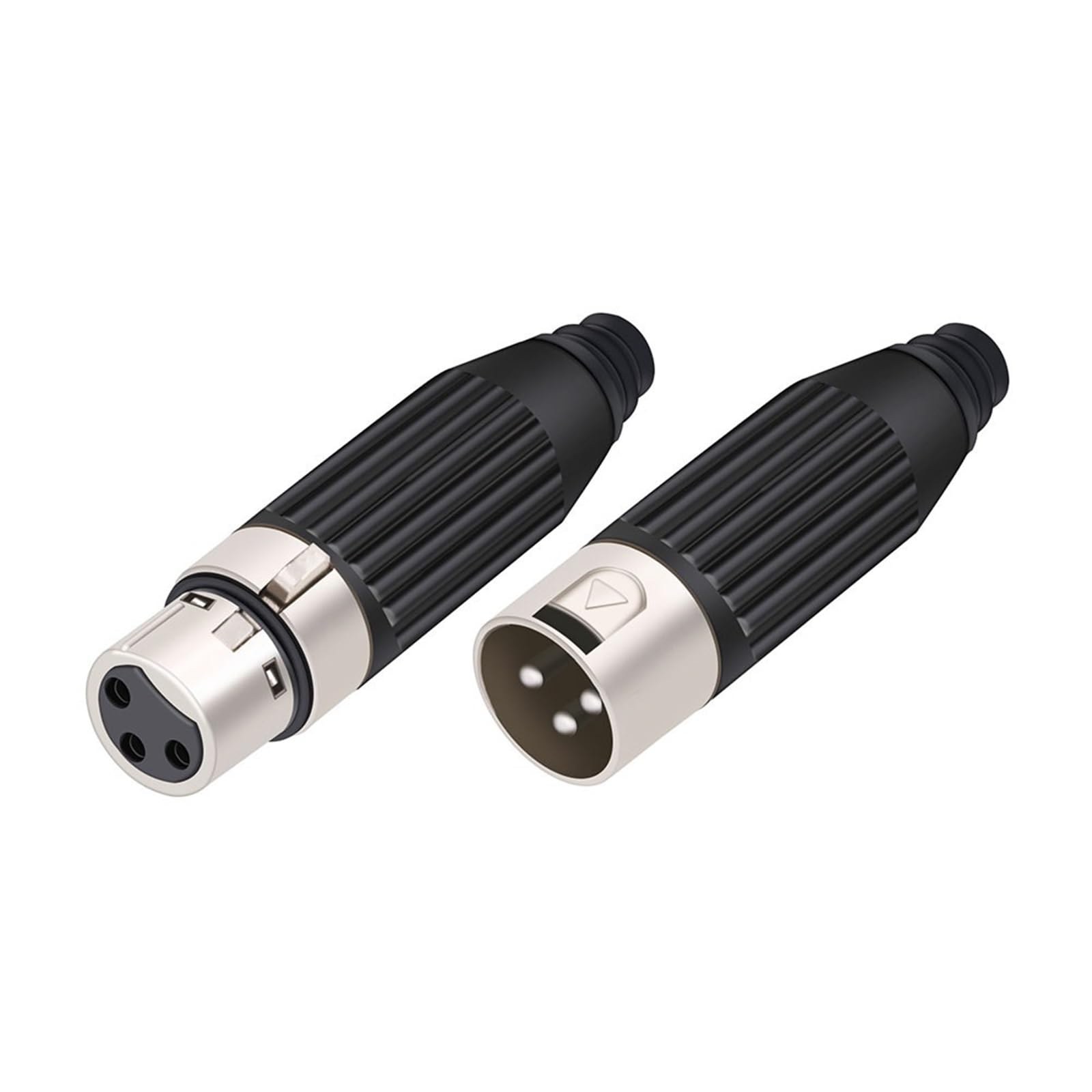 Conector XLR de aluminio robusto y 3 pines macho hembra negro modelo D1033