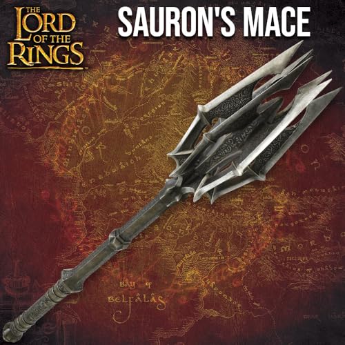 image for United Cutlery Lord of The Rings Sauron's Mace | The One Ring with Red
