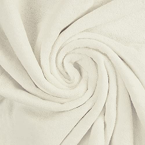 Image of Utopia Towels Jumbo Bath Sheets, 2 Pack, 35x70 in, 600 GSM Cotton, Ivory | Extra Large Ring Spun Cotton Bath Sheets - Soft, Plush, Quick-Drying, Highly Absorbent, Great for Everyday Use