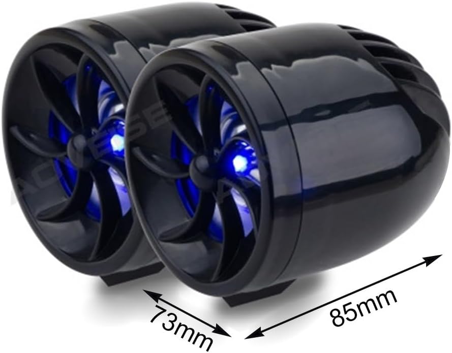 Handlebar Speaker Audio 7W Motorcycle Anti-Theft Alarm Audio Speaker Support Aux-in FM Radio Player TF Card Music Amplifier