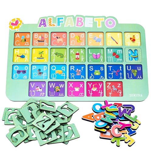 Alfabeto Didático Aprenda Brincando Madeira