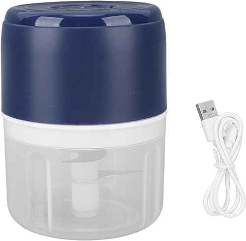 Miniatura 2 de Picadora eléctrica de ajo, 8.5 fl oz, mini picadora portátil de verduras con carga USB, picadora de cebolla, procesador de alimentos portátil para