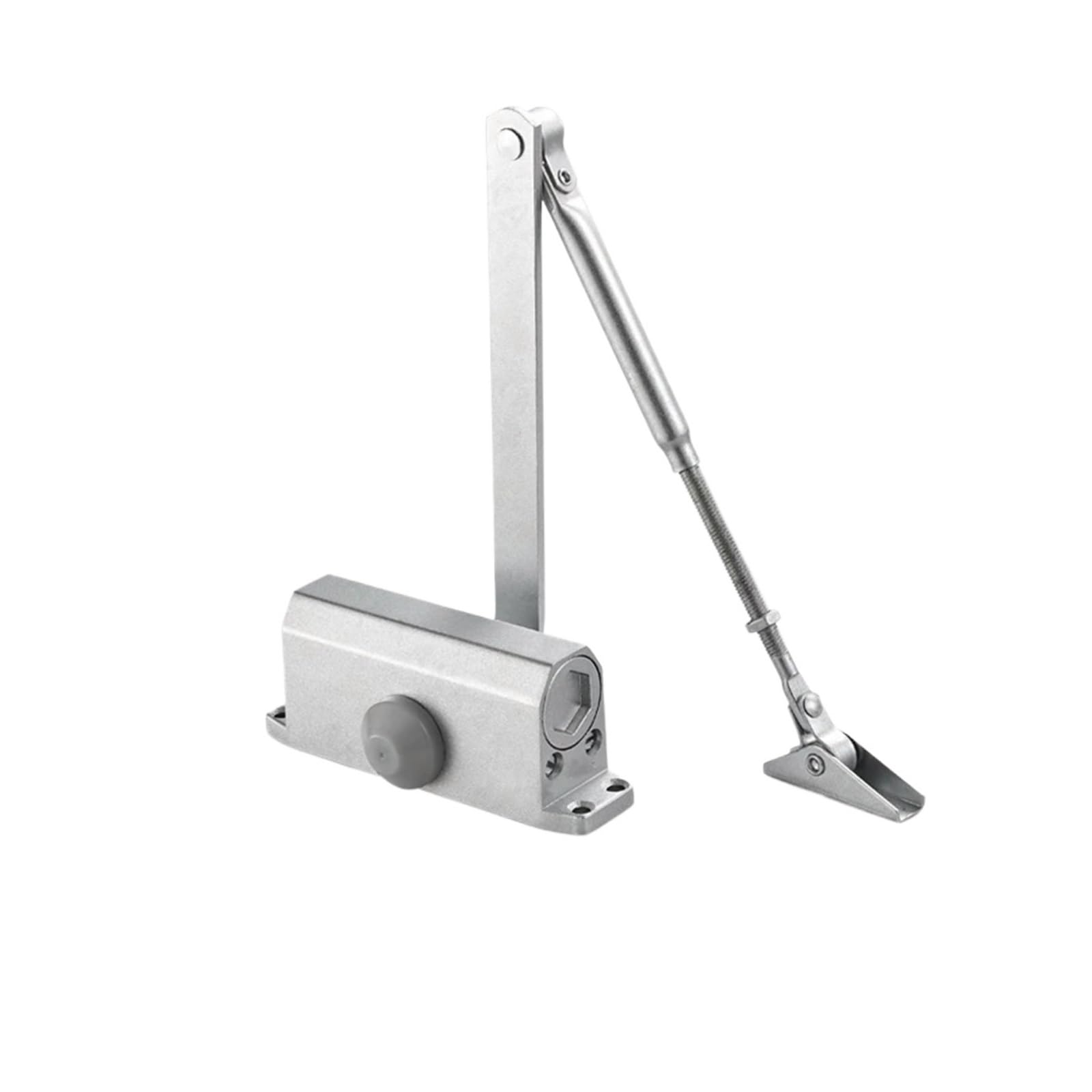 Rugaikerba Positioning Silver M Hydraulic Door Closer, Mute Soft Closing Hardware