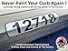 Curb-N-Sign® Curb Wrap® Address Decal for Curbs – White Custom House Number Decals for Front Doors, Windows, Curbs, or Walls – Weather Resistant Wraps Perfect for Outside House Addess