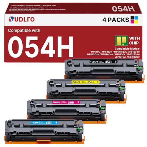 Image of 054H Toner Cartridge Set: MF642Cdw LBP622Cdw Replacement for Canon 054H 054 Work with Canon MF642Cdw Toner Cartridge MF644Cdw LBP622Cdw Printer Ink | 054H CRG-054H High Yield 4 Pack, with CHIP
