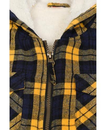Image of ZENTHACE Boys Sherpa Fleece Lined Flannel Jacket