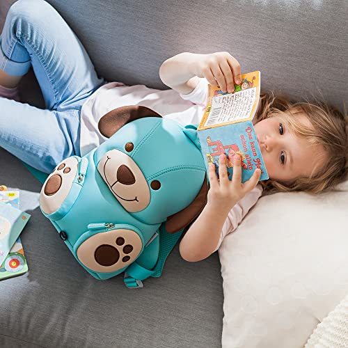 Pandana Kleiner Kinderrucksack Hubert Hund mit Brustgurt für Jungen und Mädchen im Kindergarten oder Kita für 2 bis 5-Jährige, aus isolierendem Neopren mit Anti-Lost-System