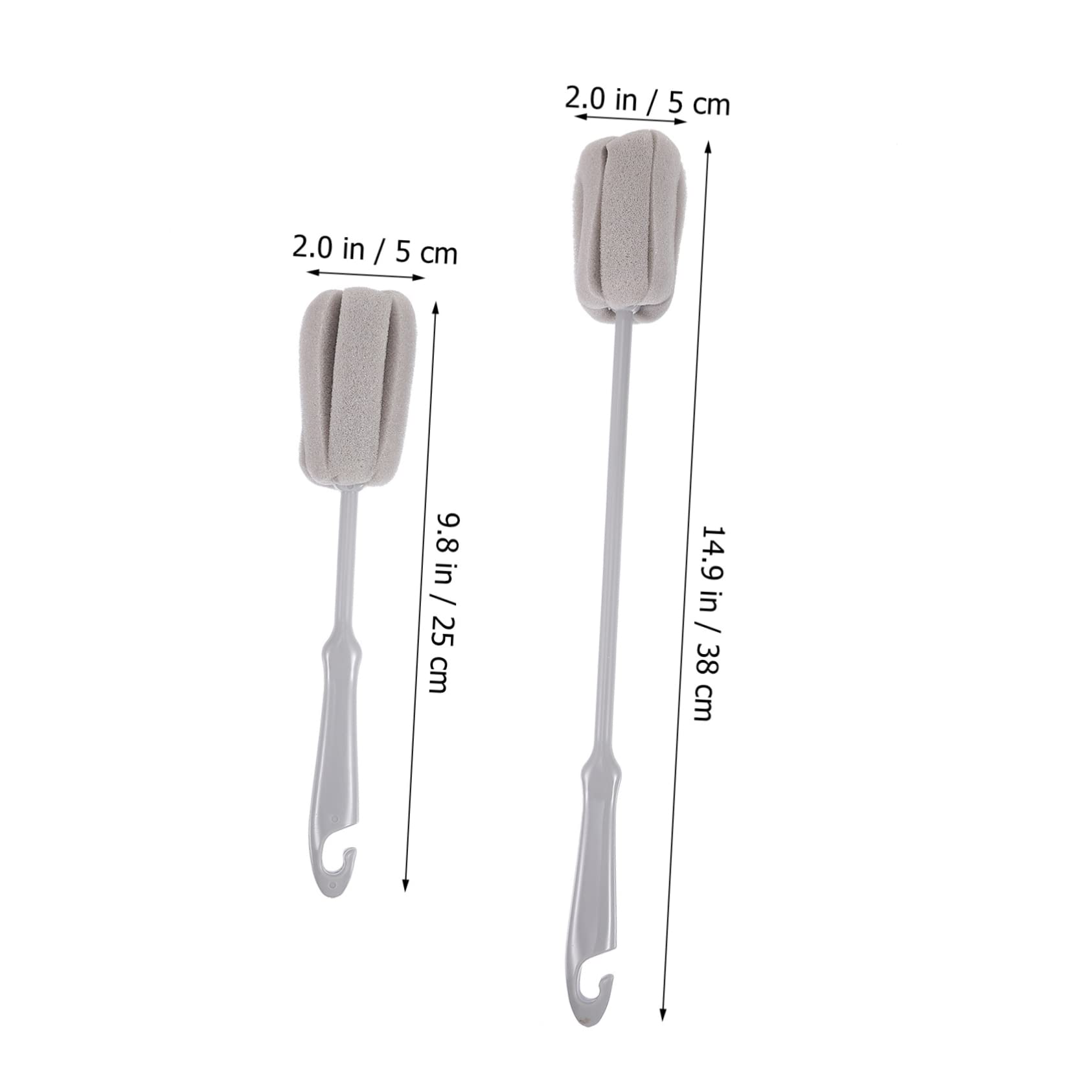3 Series Limpieza Biberones Cortos De Limpieza Ergonómico Y Práctico con Orificio Colgar 3 Piezas*3