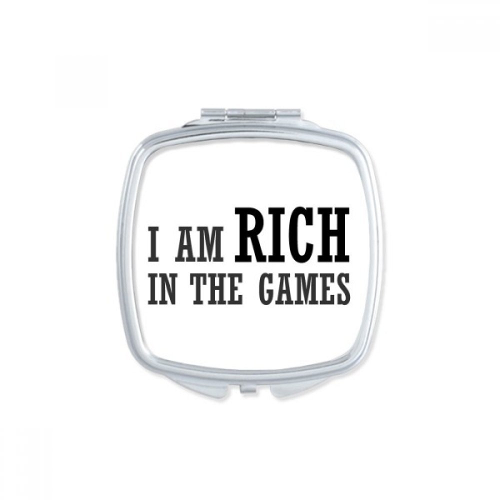 Miroir compact Je suis Riche en Jeux de poche portable et mignon fait main