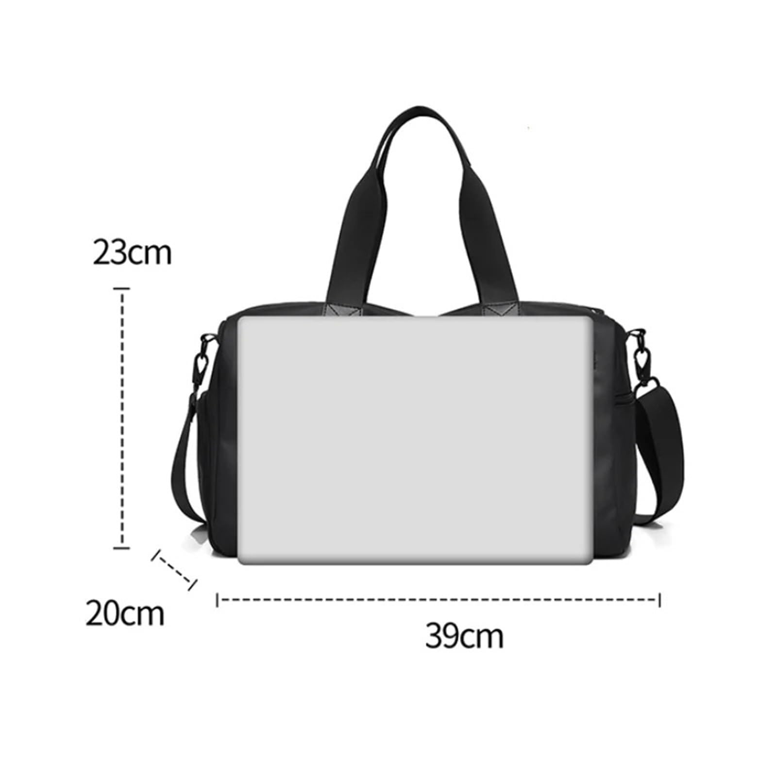 borsone palestra uomo Borsa a tracolla nera con regolabile | Borsa da viaggio for borsa fitness con tasche con cerniera, ideale for sport e gite casual(Khaki)