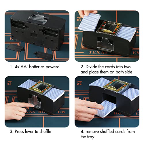 Nolie Automatic Card Shuffler Of Playing Card, Uno, Texas Hold'em, Poker, Home Card Games, Blackjack, Battery Operated Electric Poker Shuffling Machine #TOP2