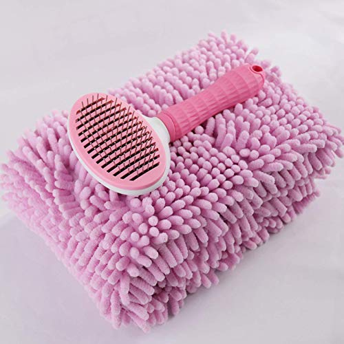 Suntapower Toalla de Baño para Mascotas Enviar Peine para Mascotas Toallas Absorbentes para Mascotas Toallas para Mascotas de Secado Rápido, Suaves y Cómodas Lavable a máquina